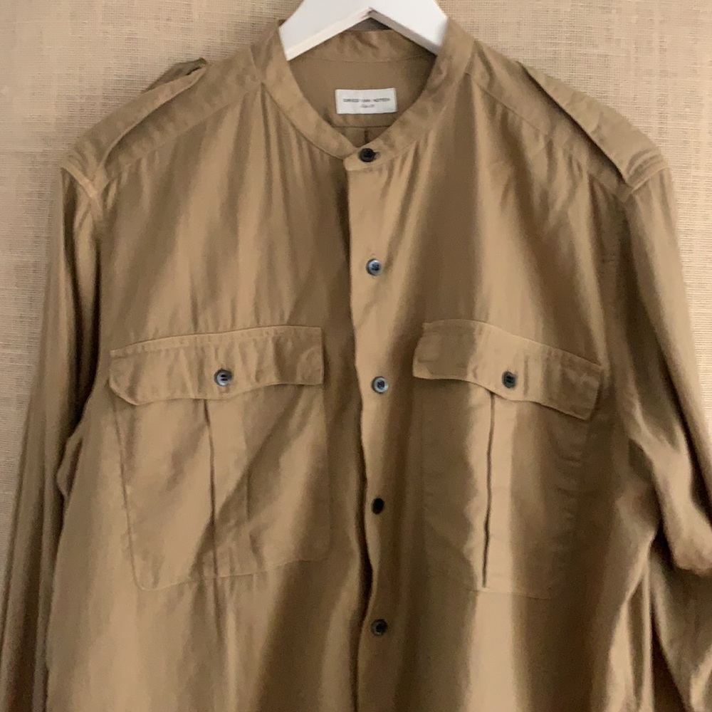 Dries Van Noten military shirt long tunic with epaulets - Picture 2 of 12